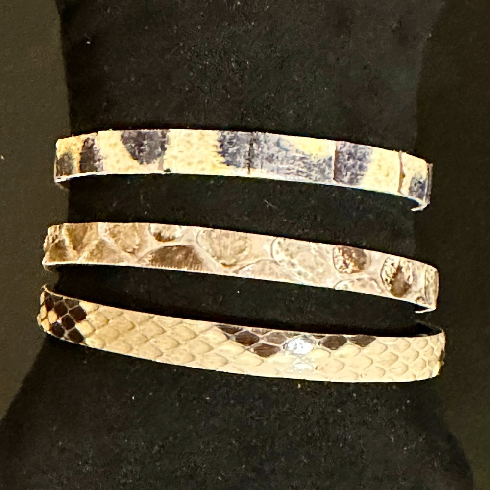 Rustic Cuff .25 Python Set Of 3 - image 1